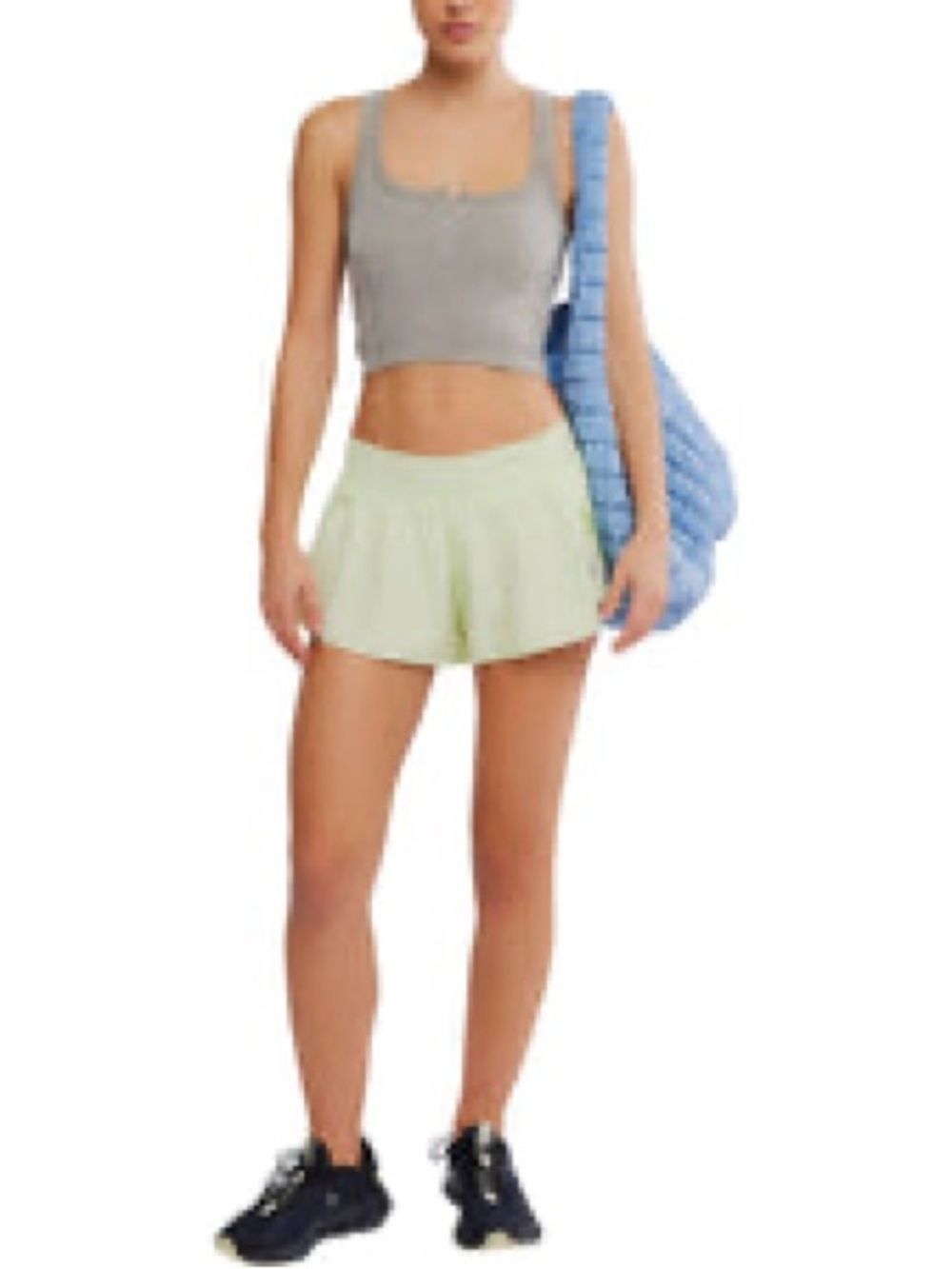 Free People Women's Light Lime Athletic Shorts Large - Picture 2 of 9